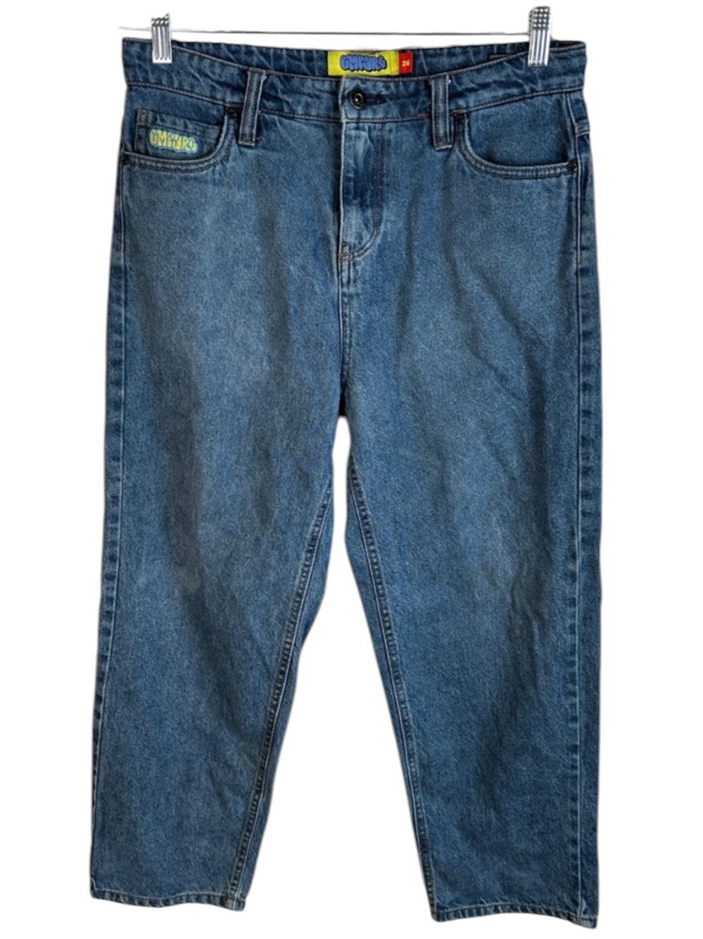 Empyre Medium Wash High‎ Rise Streetwear Straight Leg Jeans Size 26